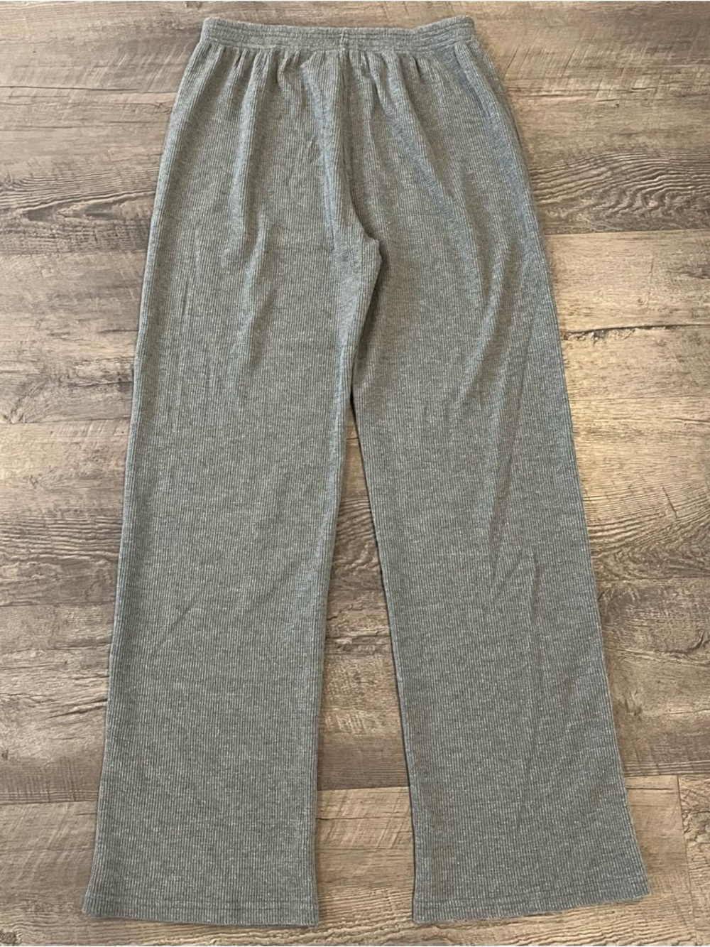 PARKE Waffle Boxer Wide Leg Pants in Stormy Gray - Picture 4 of 7